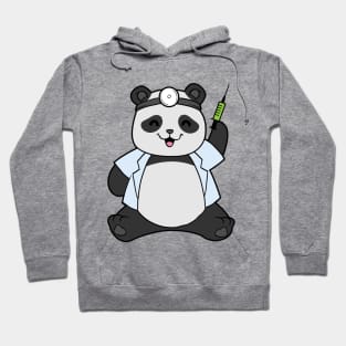 Panda as doctor with syringe Hoodie